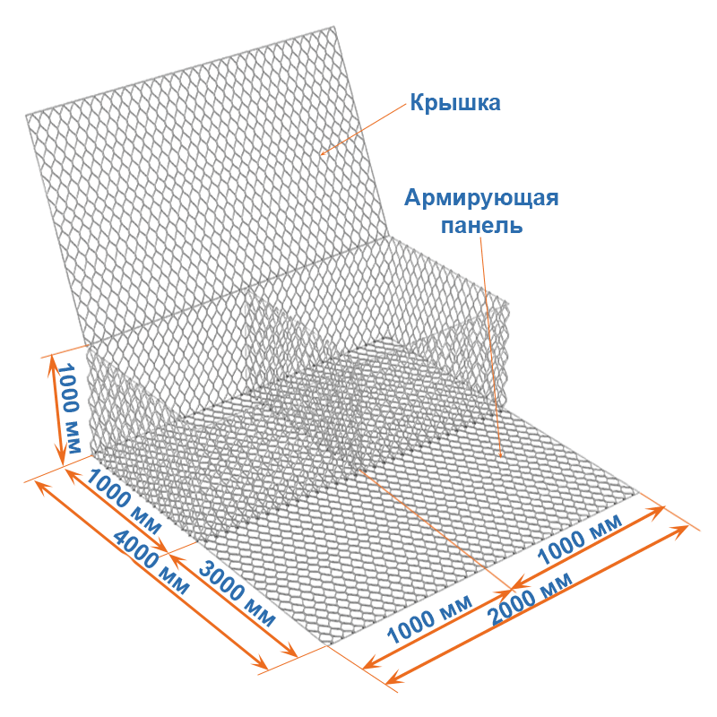 Габион с армопанелью ГСИ-КА фото
